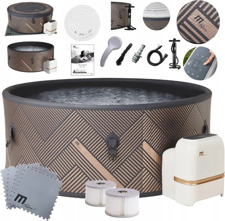 Nafukovacie Spa Bazén S Hydromasážou Relaxovaná Vyhrievaná Voda Mono Max Wifi 8os