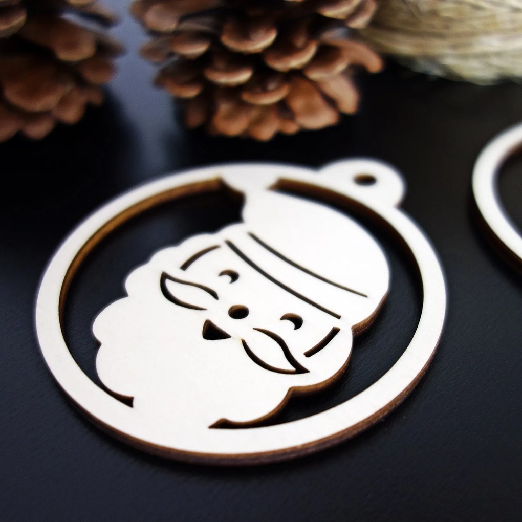 SENTOP | Vianočné ozdoby z dreva a plastu, Vianočné dekorácie drevené , drevené doplnky PR0063-Wooden decorations