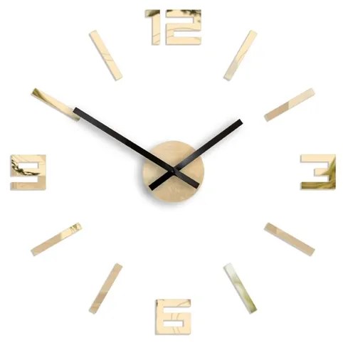 Moderné nástenné hodiny ARABIC GOLD-MIRROR HMCNH056-goldmirror