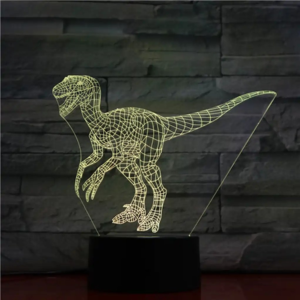 3Dmix 3DL-WD010 - 3D LED nočná lampa 3Dmix 3DL-WD - T-rex (Wood)