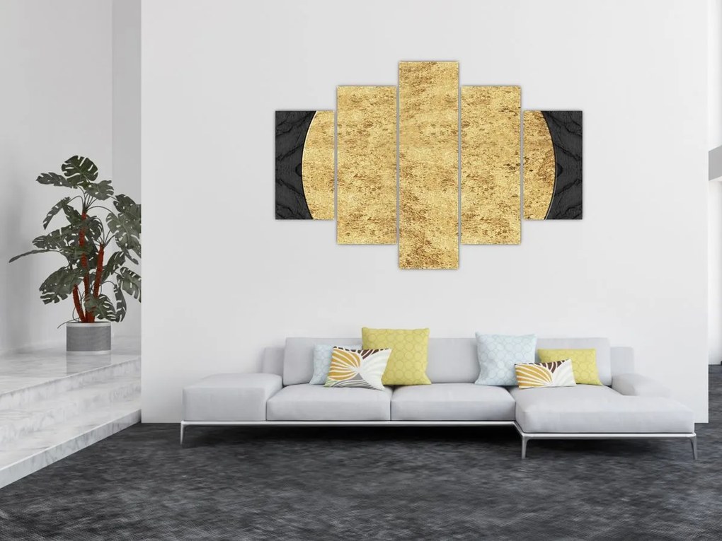 Obraz - Zlatá štruktúra N⁰2 (150x105 cm)
