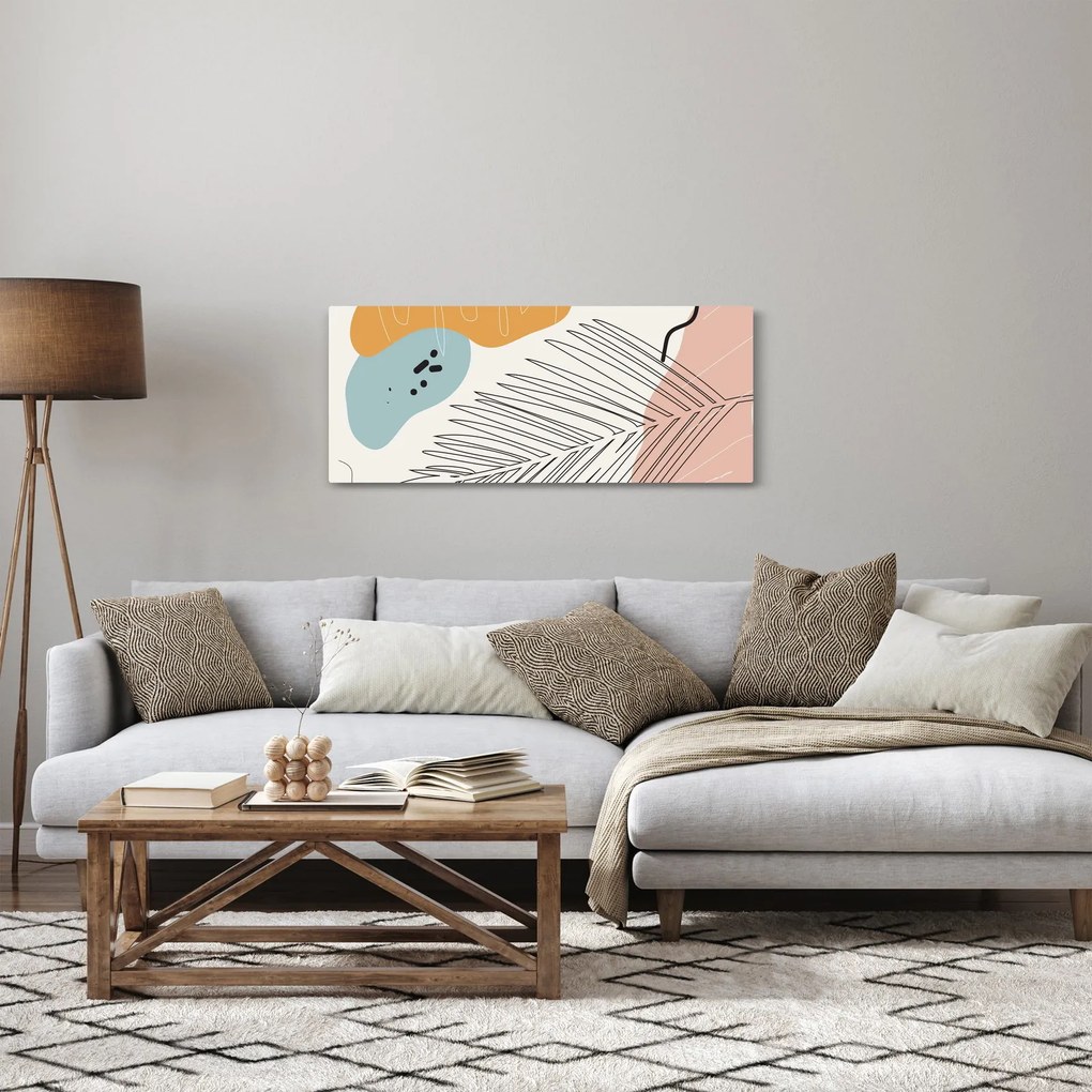 Obraz - Ilustrácia listu (120x50 cm)
