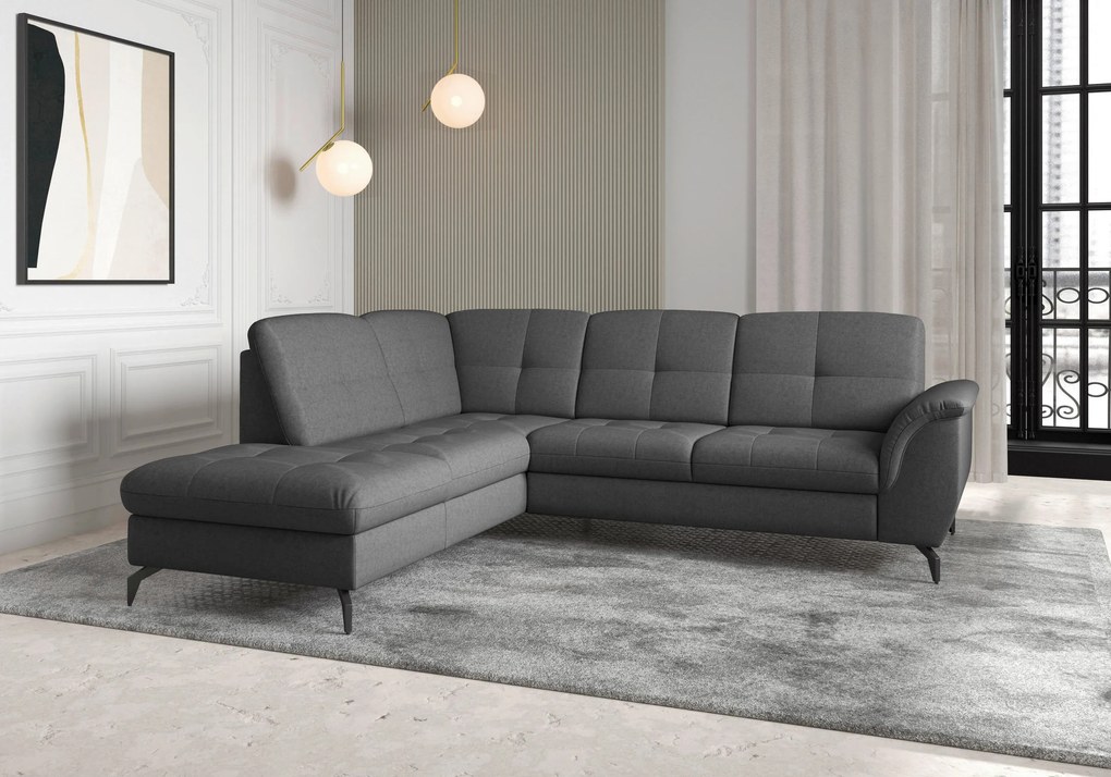 XXXLutz ROHOVÁ SEDAČKA, textil, tmavosivá Sit & More - Sedačky - 00014401331Z