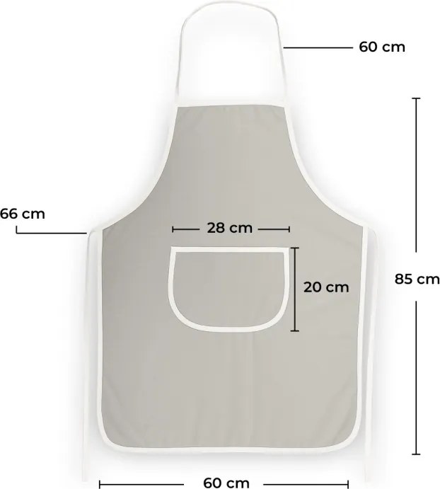 Kuchynská zástera Gusto EMI, sivá