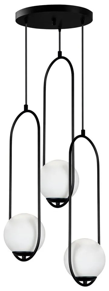 Čierne závesné svietidlo Squid Lighting Arch, výška 146 cm