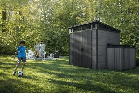 Záhradný domček Keter Cortina 7x7 grafitový, s podlahou