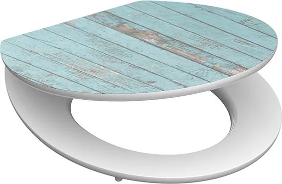 Eisl Sanitär WC sedátko MDF Soft Close Blue Wood 80536