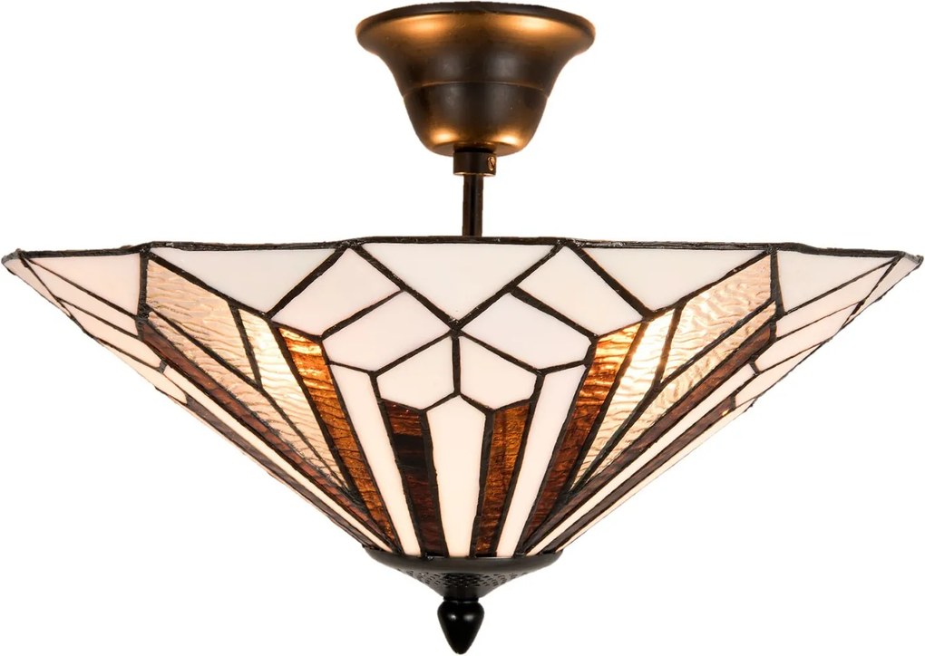 Stropné svietidlo Tiffany Shields - Ø 40 * 28 cm E14 / max. 2x40 Watt