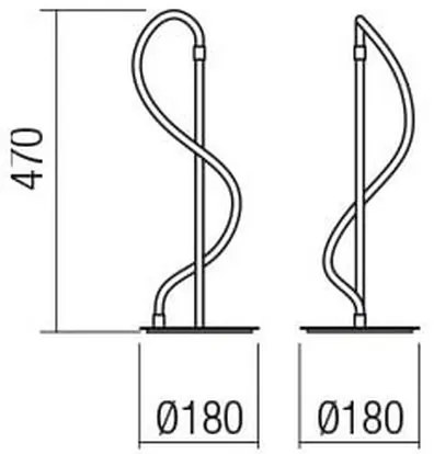 Redo 01-2529 - LED Stmievateľná stolná lampa CORRAL LED/12W/230V zlatá