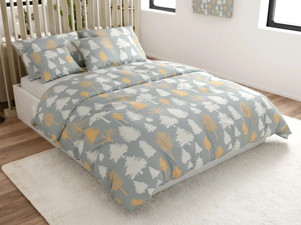 Bavlnené obliečky HOLLY REST sivé Rozmer obliečky: 70 x 90 cm | 140 x 200 cm