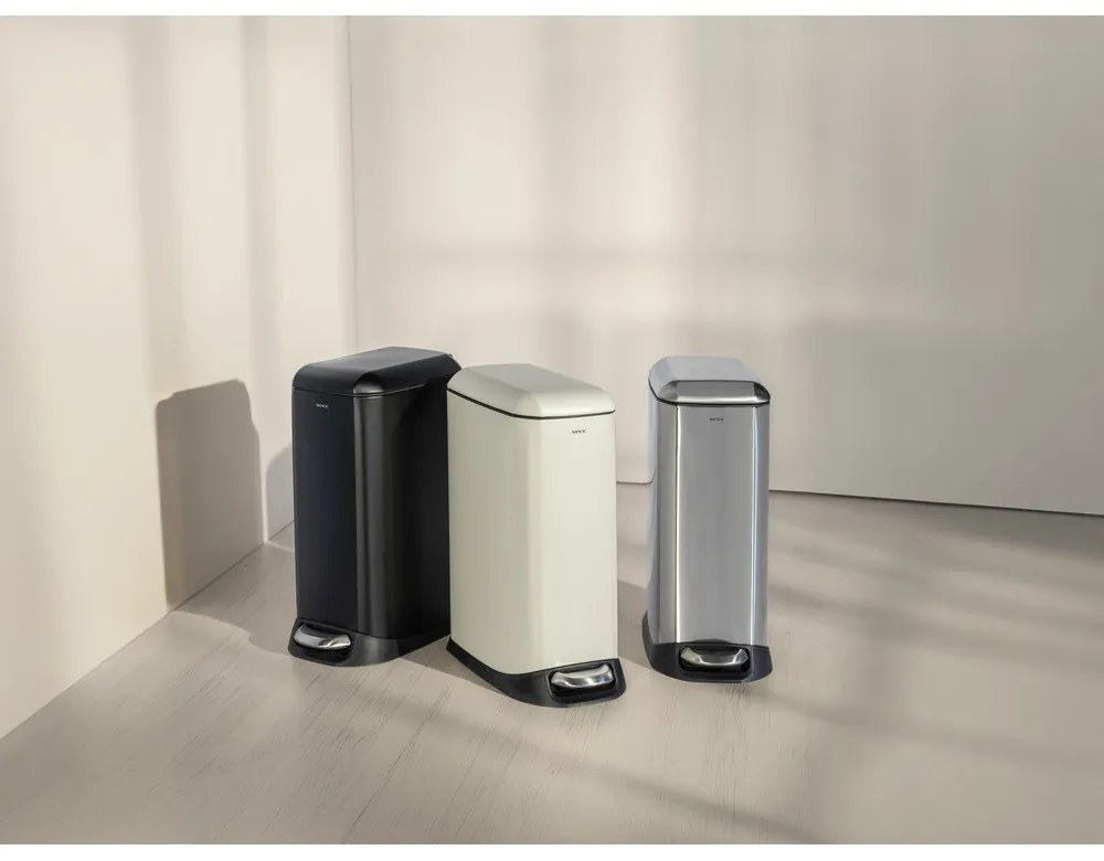 Matne čierny pedálový oceľový odpadkový kôš 12 l Design – Wenko