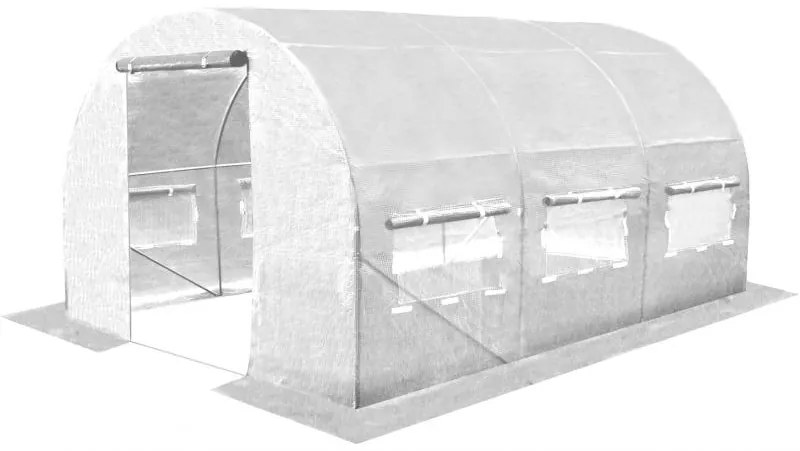 Fóliovník se 3 segmenty STRETCH 400x250 cm bílý