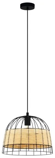 Eglo 55709 - Luster na lanku ANWICK 1xE27/40W/230V ratan