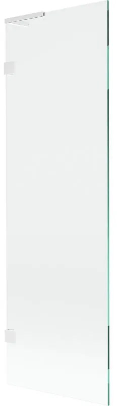 Mexen Lunar L, 1-krídlová vaňová zástena 60 x 150 cm, 8mm číre sklo, biely profil, 897L-060-000-20-00