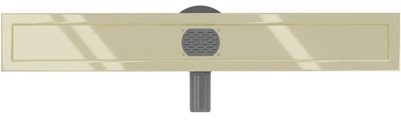 Mexen Flat 360, telo žľabu s rotačným sifónom 60 cm, zlatá lesklá, 1540060