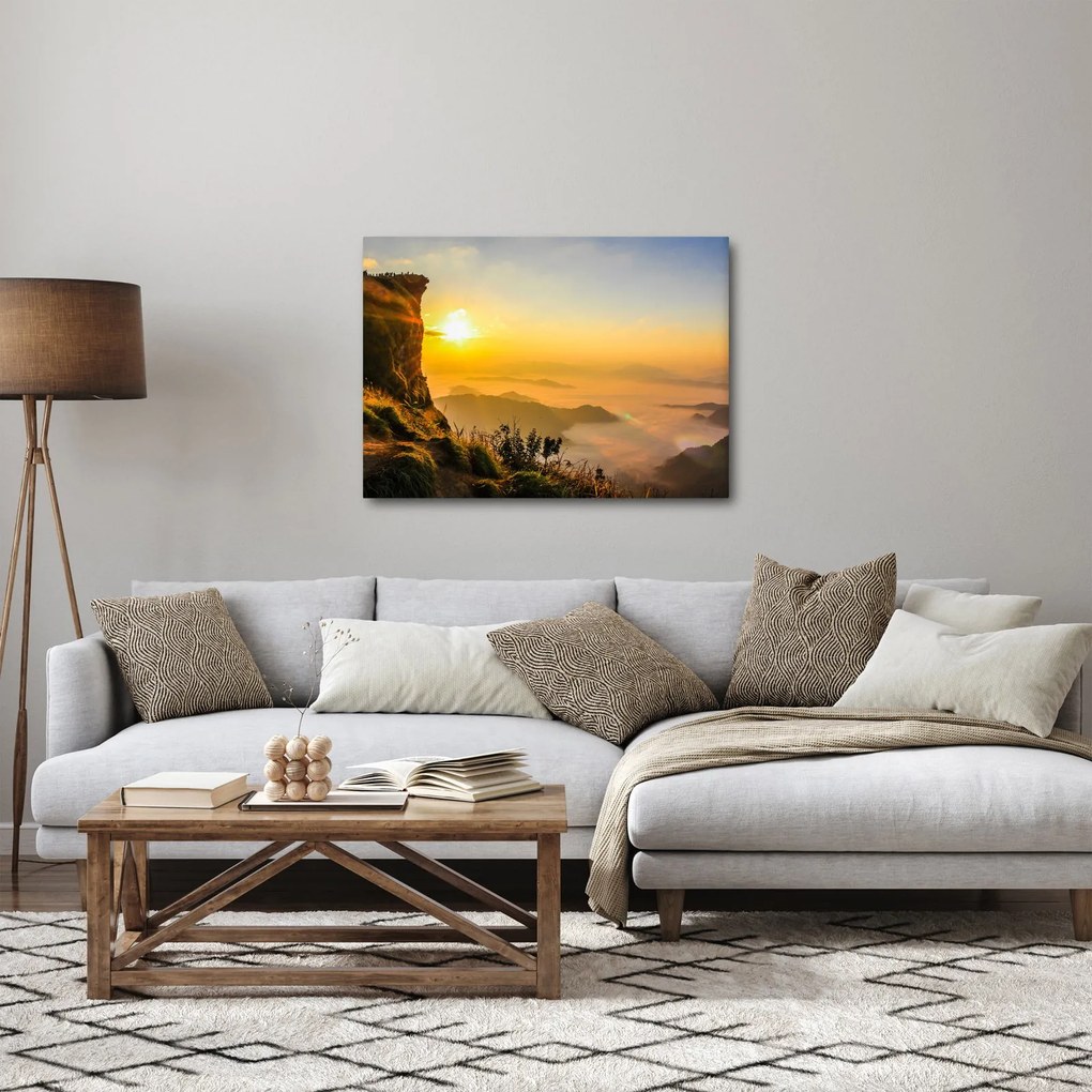 Obraz údolia v rannej hmle (70x50 cm)