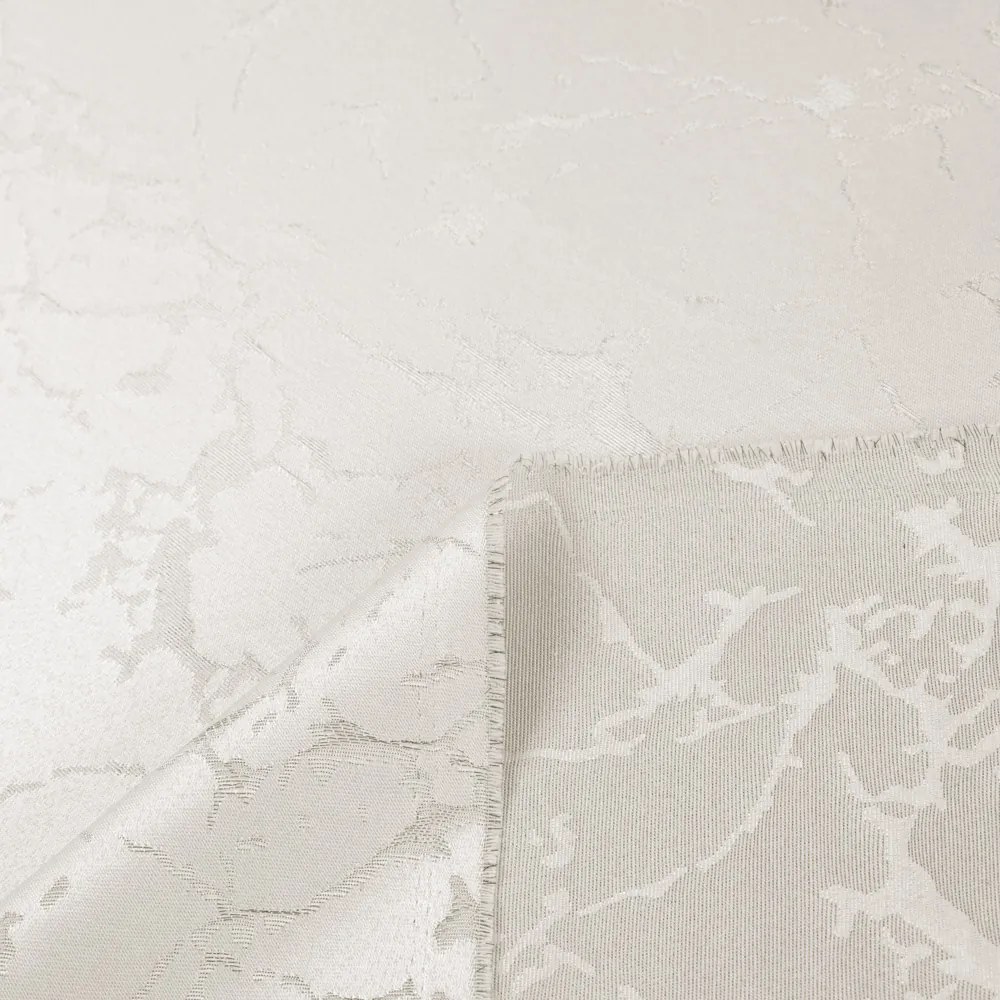 Biante Dekoračný záves Parma PM-116 Strieborný mramor na krémovom 145x250 cm