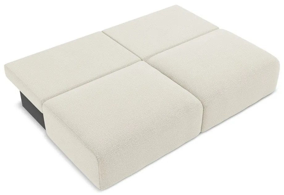 Krémovobiela rozkladacia/s úložným priestorom pohovka 216 cm Kalena – Makamii