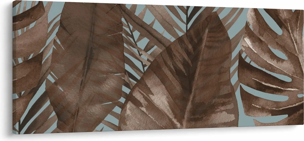 Obraz - Palmové listy, Aquarel (120x50 cm)