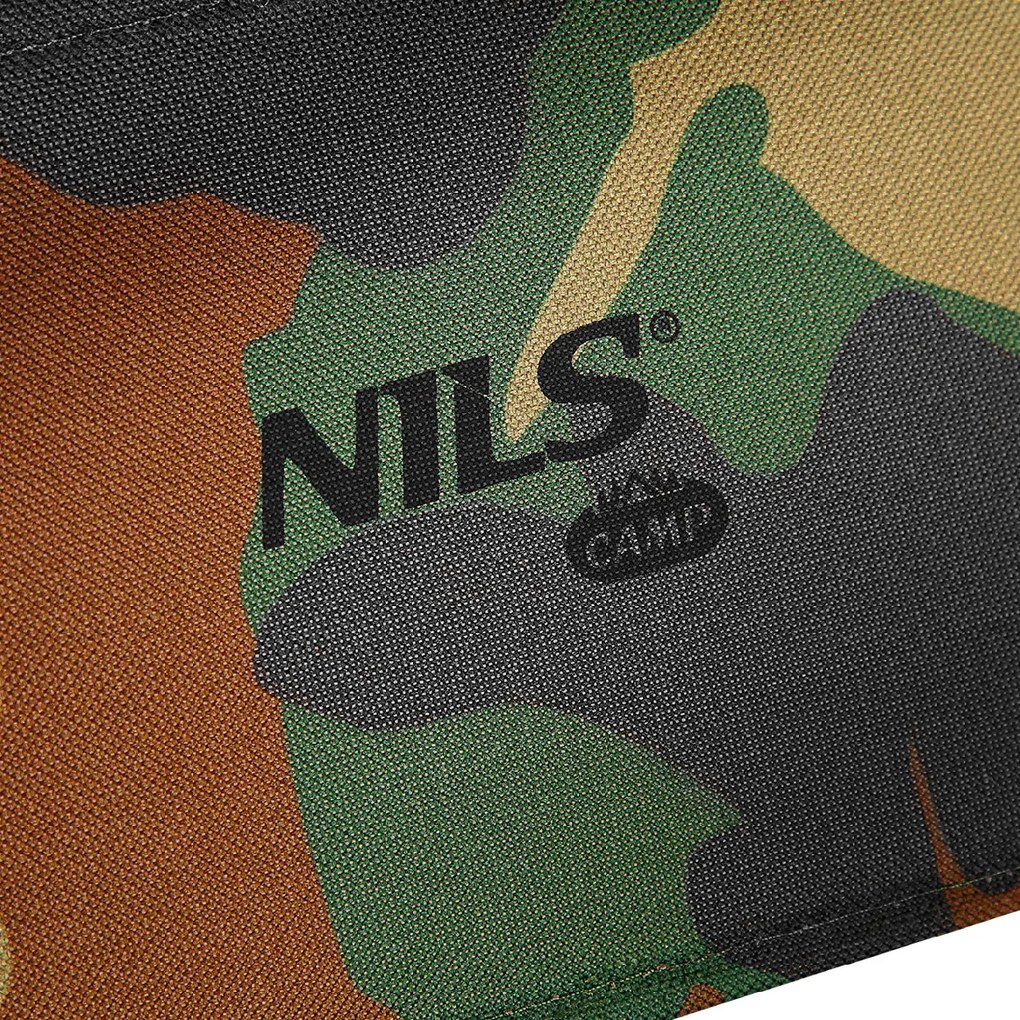 NC3012 SKLADACIA STOLIČKA V MASKÁČOVOM VZORE S ÚLOŽNÝM PRIESTOROM NILS CAMP