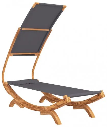vidaXL Hojdacia sieť so strieškou 100x198x150 cm masívny smrek antracitová-