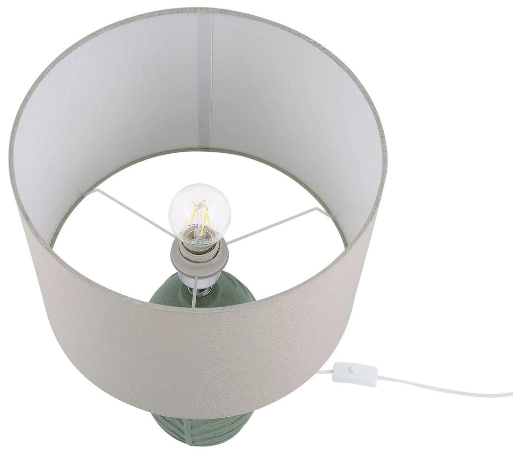 Keramická stolná lampa zelená OHIO Beliani