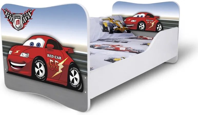 MAXMAX Detská posteľ 160x80 cm RED CAR 1 + matrac ZADARMO