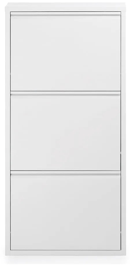 Biela kovová výklopná skrinka na topánky 50x103x15 cm Ode – Kave Home
