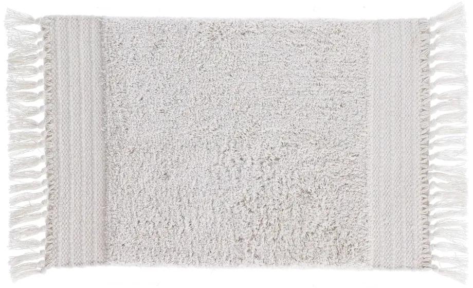 Biela bavlnená kúpeľňová predložka Kave Home Nilce, 40 x 60 cm