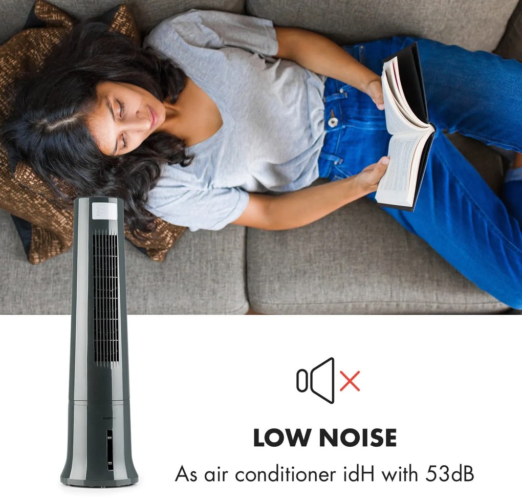 Klarstein Highrise, ochladzovač vzduchu, ventilátor, zvlhčovač vzduchu, 40 W, 2.5 l, chladiaci box