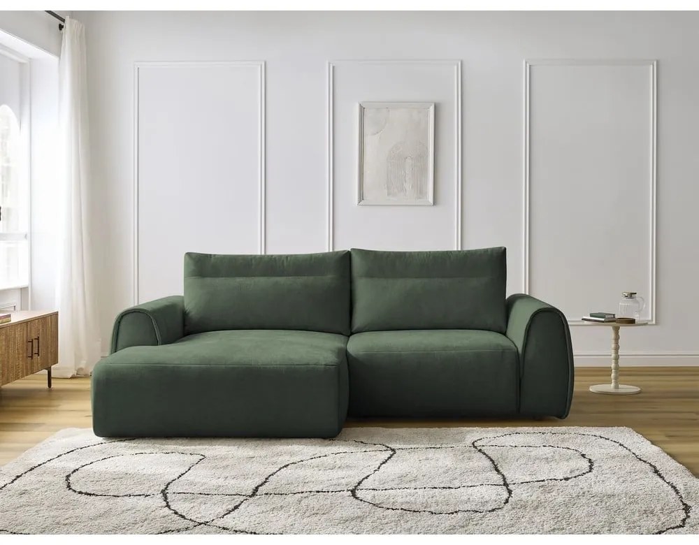 Tmavozelená rohová pohovka Aden – Bobochic Paris
