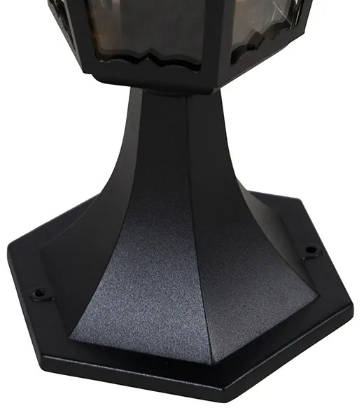 Klasická vonkajšia lampa s podstavcom čierna 48,6 cm IP44 - Havana