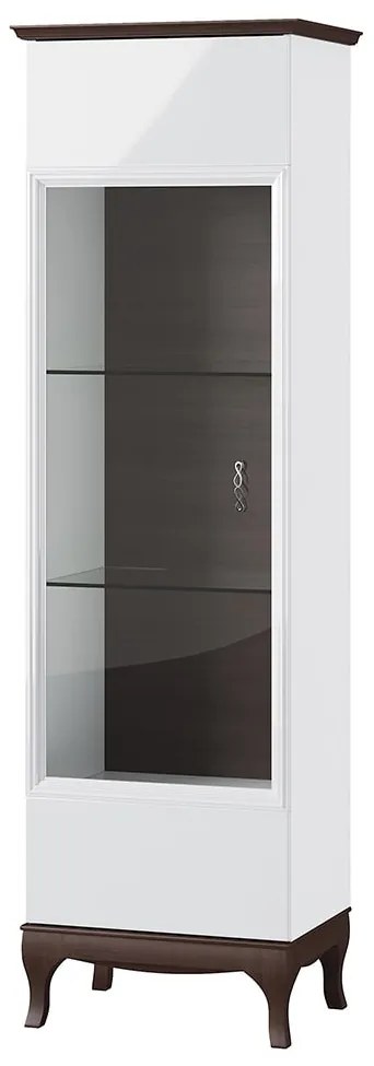 Vitrína Massimo 10 62 cm ľavá biela/mocca