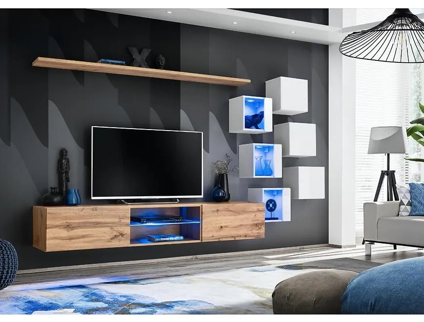 Obývacia Stena Switch Xxi Wotan/Biely