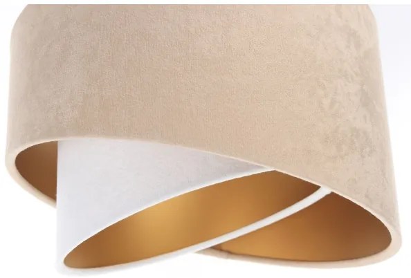 Luster na lanku GALAXY 3xE27/60W/230V béžová/biela/zlatá