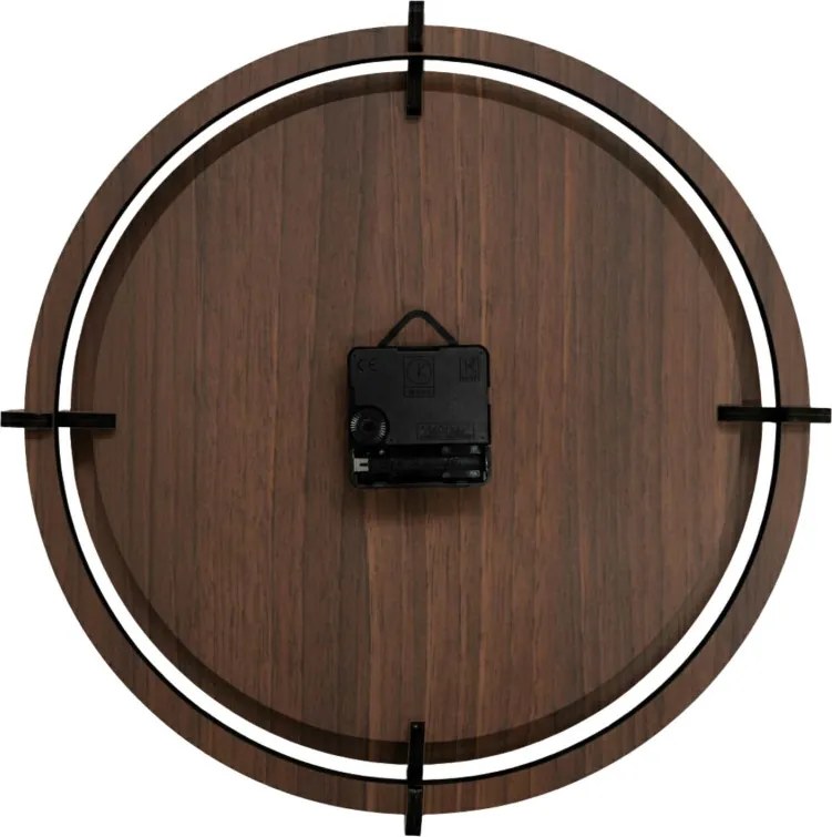 Drevené nástenné hodiny – motív lesa | SENTOP HDF0587-ORECH-WENGE