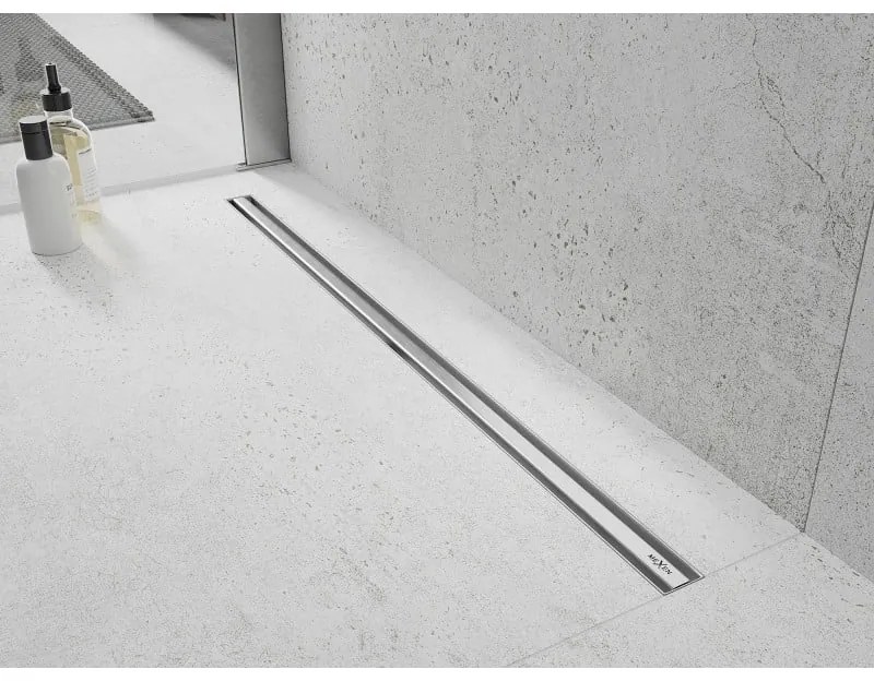 Mexen Flat nerezový sprchový žľab s rotačným 360° sifónom 100 cm, vzor SLIM, 1041100