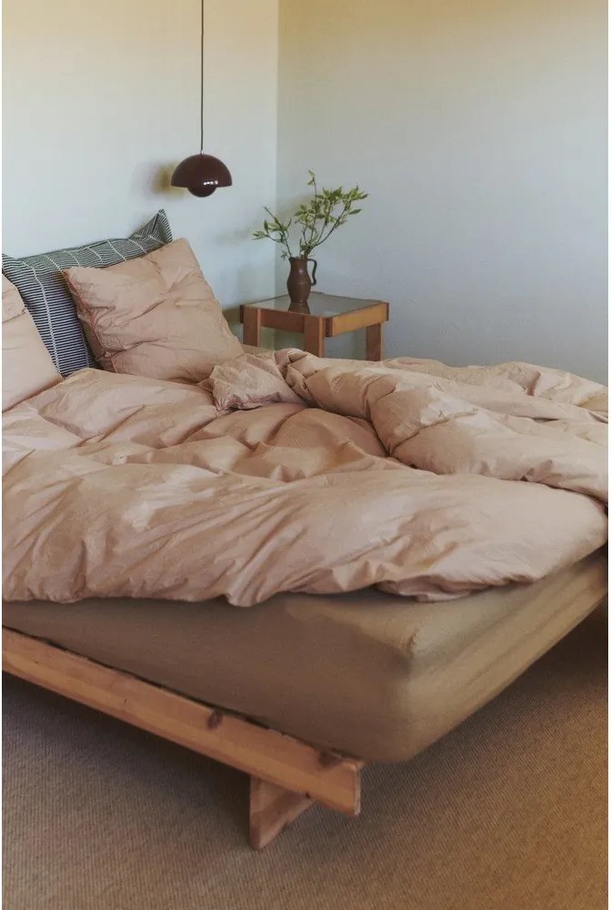 Jednolôžková posteľ z borovicového dreva s roštom 90x200 cm v prírodnej farbe Kanso – Karup Design