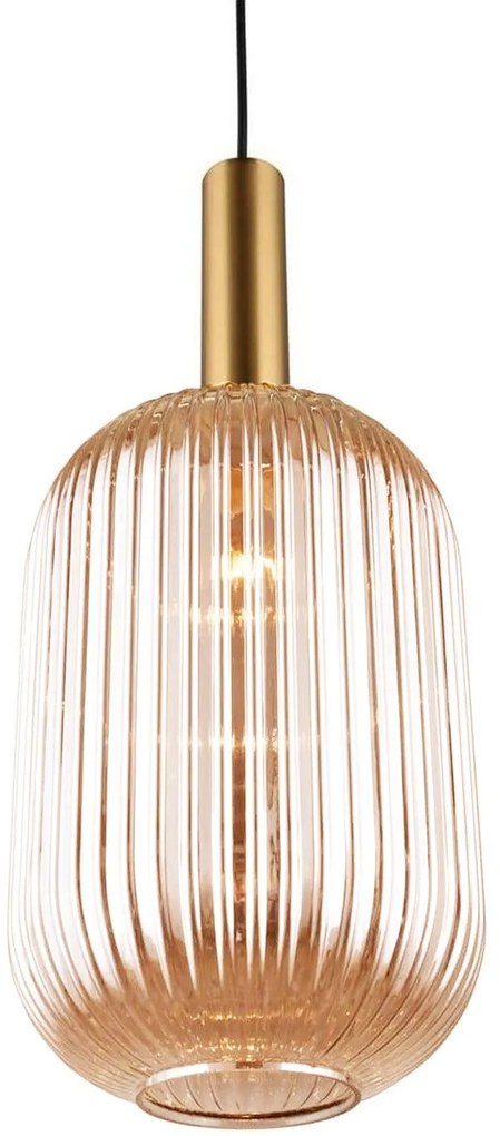 Toolight -  sklenené stropné svietidlo Amber APP458-1CP, oranžová, OSW-00588