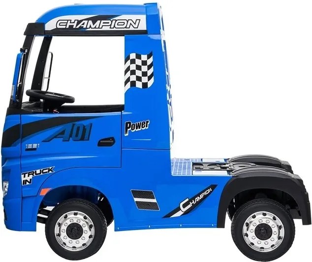 LEAN CARS Elektrické autíčko Mercedes Actros modré lakované MP4