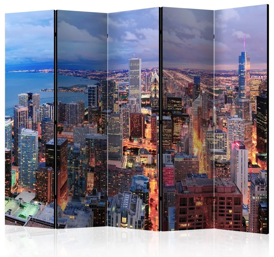 Artgeist Paraván - Illuminated Chicago II [Room Dividers]