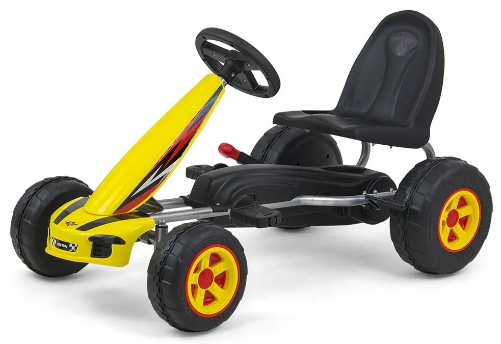 Detská šliapacia motokára Go-kart Milly Mally Viper žltá