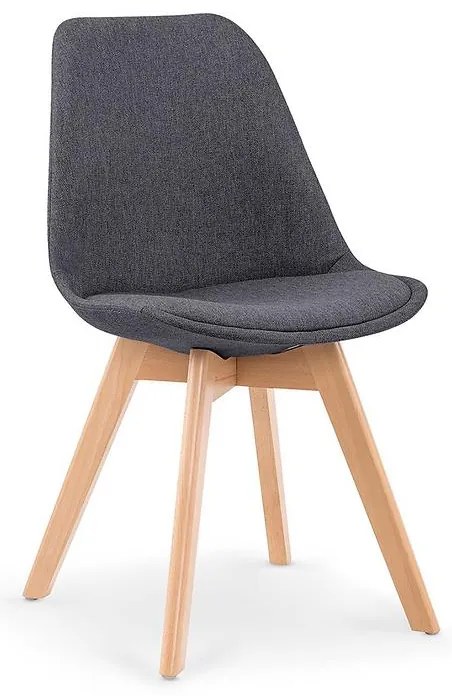 Stolička K303 tkanina/drevo tmavý popol 48x54x83