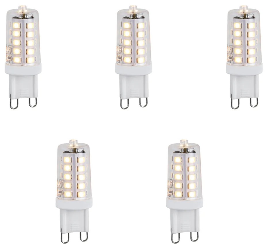 Sada 5 stmievateľných LED žiaroviek G9 1,2W 100 lm 2700K