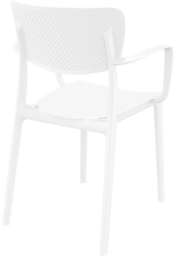 LOFT záhradná stolička s podrúčkami dark grey