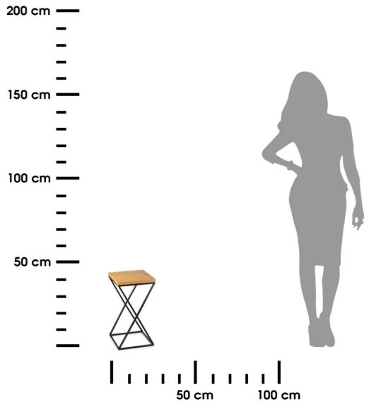 Stojan na kvety LOFT 40x24 cm čierna/hnedá