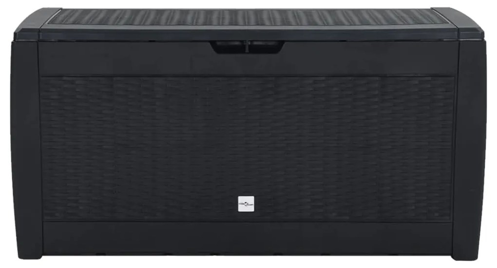 vidaXL Záhradný úložný box antracitový 119x48x60 cm polypropylénový