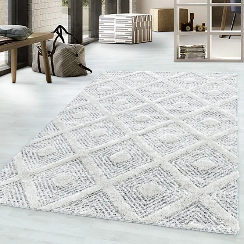 Kusový koberec Pisa 4707 Grey, 60x110, šedá, obývacia izba, Ayyildiz