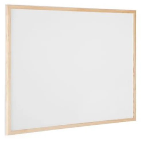 Toptabule.sk MTDR6040 Biela magnetická tabuľa v prírodnom drevenom ráme 90x60cm /