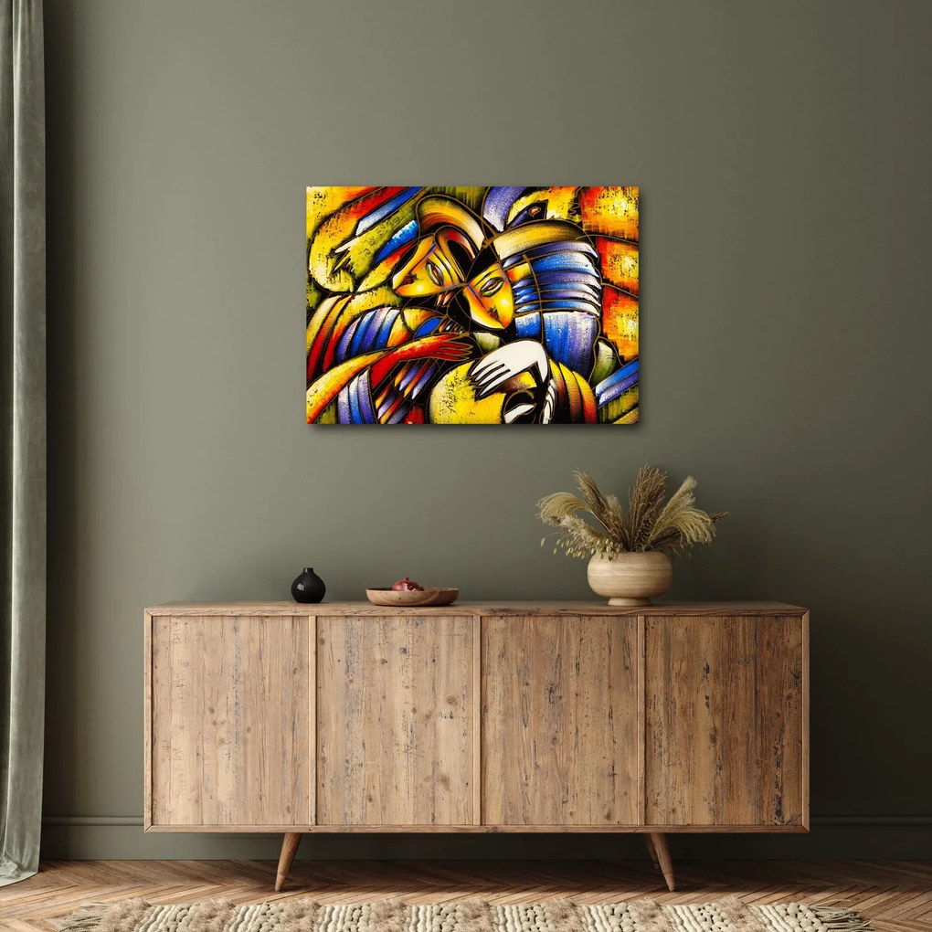 Obraz - Olejomaľba, milenci (70x50 cm)